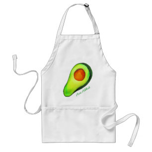 Avocado-verslaving groene schattige kunst standaard schort