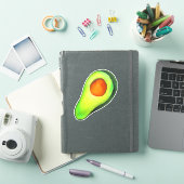 Avocado-verslaving groene schattige kunst sticker (iPad Cover)