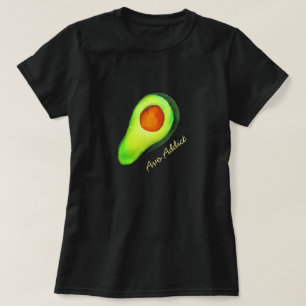 Avocado-verslaving groene schattige kunst t-shirt