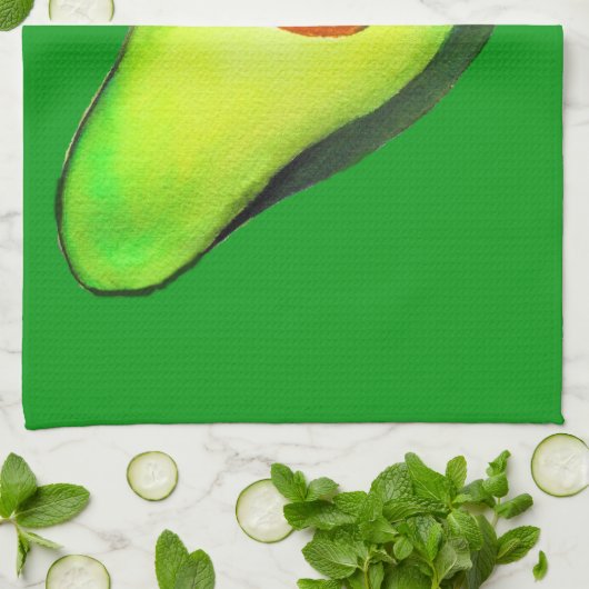 Avocado-verslaving groene schattige kunst theedoek (Gevouwen)