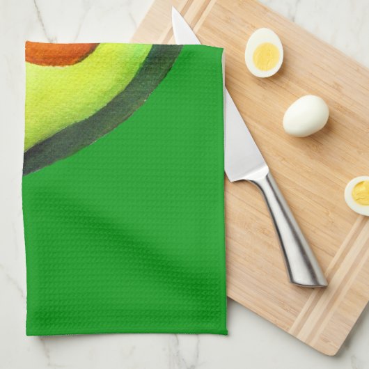Avocado-verslaving groene schattige kunst theedoek (Quarter Fold)