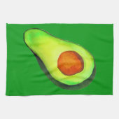 Avocado-verslaving groene schattige kunst theedoek (Horizontaal)
