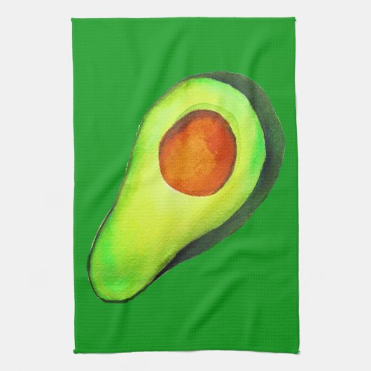 Avocado-verslaving groene schattige kunst theedoek (Verticaal)