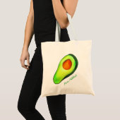 Avocado-verslaving groene schattige kunst tote bag (Voorkant (product))