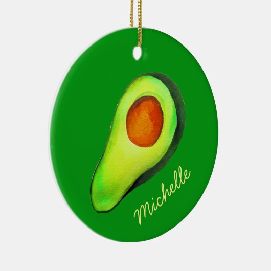 Avocado-verslaving schattig avo-groen keramisch ornament (Rechts)