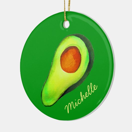 Avocado-verslaving schattig avo-groen keramisch ornament (Links)