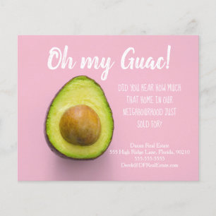 avocado verwijzing vastgoedmarketing verkoop postc flyer