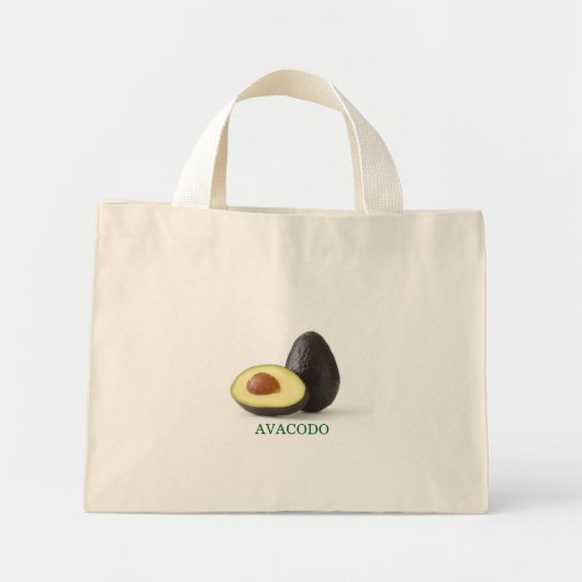 Avocado Vibes Mini Tote Bag (Voorkant)