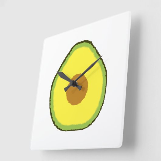 Avocado Vierkante Klok (Hoek)