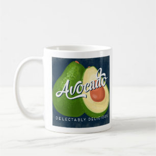 Avocado Vintage Fruit Label Retro Koffiemok