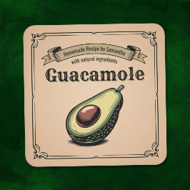 Avocado - Vintage Guacamole Label Sticker