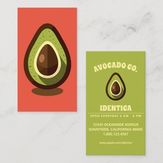 avocado visitekaartje (Voorkant / Achterkant)