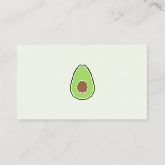 Avocado Visitekaartje (Achterkant)