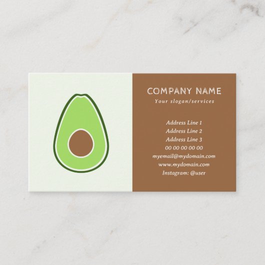 Avocado Visitekaartje (Voorkant)