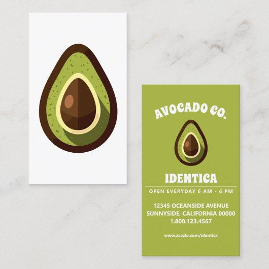 avocado visitekaartje (Voorkant / Achterkant)