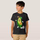 Avocado Voetballer Voetbalsport T-shirt (Voorkant volledig)