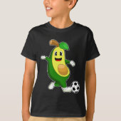 Avocado Voetballer Voetbalsport T-shirt (Voorkant)