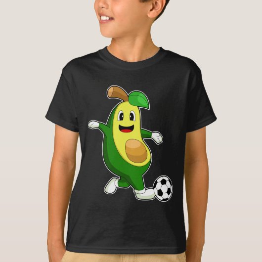 Avocado Voetballer Voetbalsport T-shirt (Voorkant)
