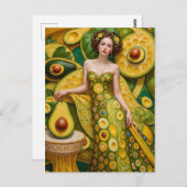 Avocado vrouw met extra vingers briefkaart (Voorkant / Achterkant)