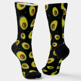 Avocado vrucht patroon sokken