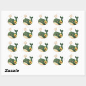 Avocado Walvis Ronde Sticker (Vel)