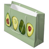 Avocado Waterverf Illustratie  Groot Cadeauzakje (Voorkant Gekanteld)