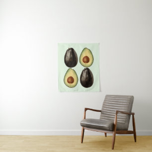 avocado waterverf schilderijen fruit Tuinkunst Wandkleed
