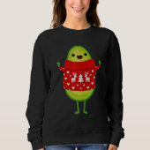 Avocado Wearing Ugly Sweater Merry Christmas (Voorkant)