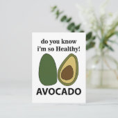 Avocado Weet je dat ik zo gezond ben Avocado? Briefkaart (Staand voorkant)