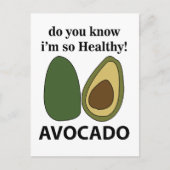 Avocado Weet je dat ik zo gezond ben Avocado? Briefkaart (Voorkant)
