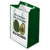 Avocado Weet je dat ik zo gezond ben Avocado? Medium Cadeauzakje (Voorkant Gekanteld)
