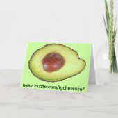 avocado-wenskaart kaart (Achterkant)