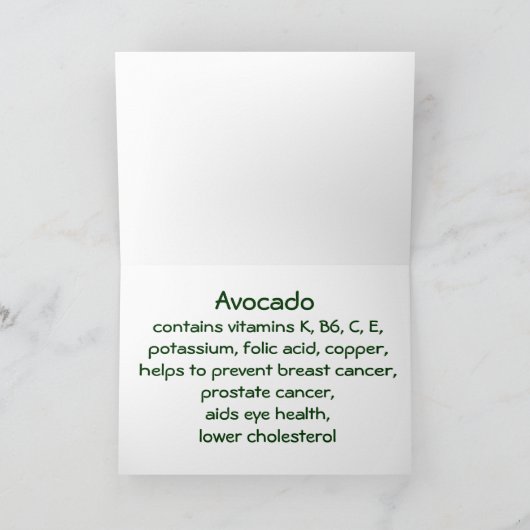 avocado-wenskaart kaart (Binnen)