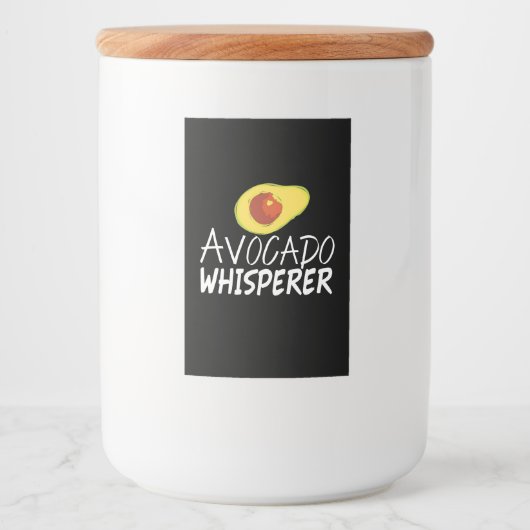 Avocado Whisperer Voedselcontainer Etiket (Voorkant)