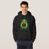 Avocado Yoga Cute Meditation Workout Exercise Vega Hoodie (Voorkant volledig)