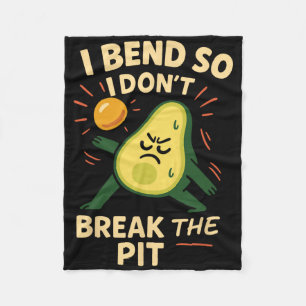 Avocado Yoga Grappige Namaste Pun Plant-sed Fitnes Fleece Deken