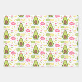 Avocado Yoga Wrapping Paper Set van 3 (Voorkant)
