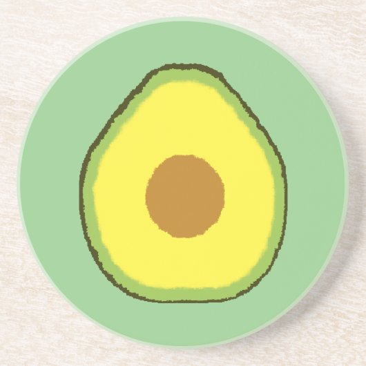 Avocado Zandsteen Onderzetter (Voorkant)