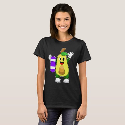 Avocado Zwemplank T-shirt (Voorkant volledig)