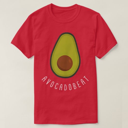 Avocadobeat Funny Vegan Avocado Heart T-shirt (Design voorkant)