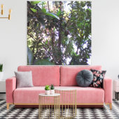 Avocadoboom - Donkergroene rand Canvas Afdruk (Insitu (Woonkamer))
