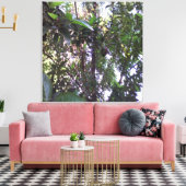 Avocadoboom - Olijfgroene rand Canvas Afdruk (Insitu (Woonkamer))