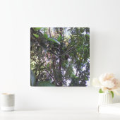 Avocadoboom Vierkante Klok (Huis)