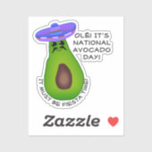 Avocadoman Met Sombrero Sticker (Vel)