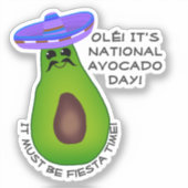 Avocadoman Met Sombrero Sticker (Voorkant)