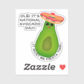 Avocadomeisje Met Sombrero Sticker (Vel)