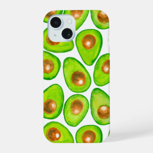 Avocadopartjes aquarel iPhone 15 case