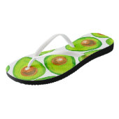 Avocadopartjes waterverf teenslippers (Schuin)