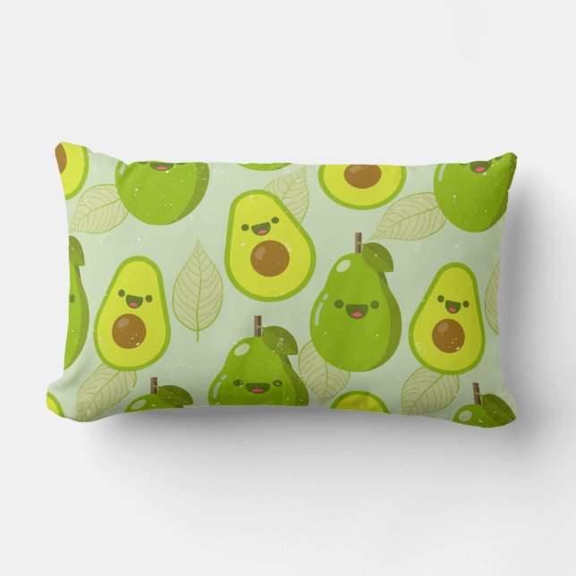 Avocadopatroon Kussen (Voorkant)