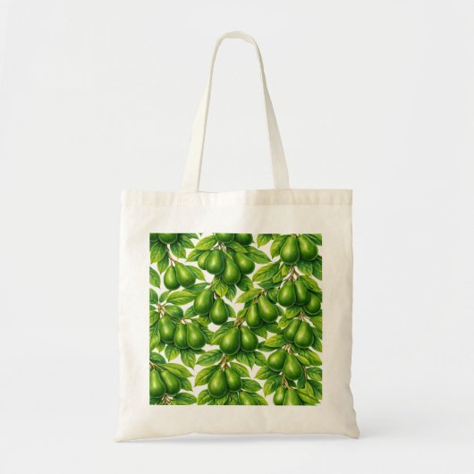 Avocadopatroon Tote Bag (Voorkant)